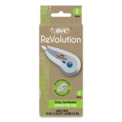 Wite-Out Brand Ecolutions Correction Tape, Non-Refillable, White,  0.2" x 19.8 ft, 2/Pack