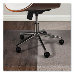 SuperGrip Chair Mat for Flat to Low Pile Carpeted and Hard Floors, Rectangular, 48" x 36", Clear, Ships Rolled
