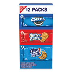 Variety Pack Cookies, Assorted, 20 oz Box, 12 Packs/Box