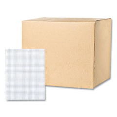 Gummed Pad, 4 sq/in Quadrille Rule, 50 White 8.5 x 11 Sheets, 72/Carton