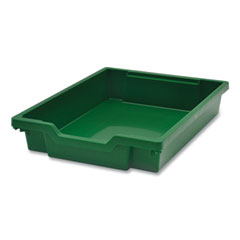 F1 Shallow Trays for Gratnells Storage Frames and Trolleys, 1.85 gal Capacity, 12.28" x 16.81" x 3.25", Grass Green, 8/Pack