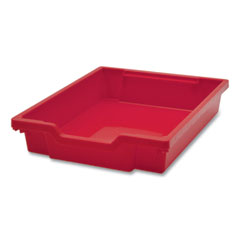 F1 Shallow Trays for Gratnells Storage Frames and Trolleys, 1.85 gal Capacity, 12.28" x 16.81" x 3.25", Flame Red, 8/Pack