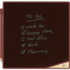 VersaTiles Memo Board, 8.25" x 8.25", Black Surface, Red Plastic Frame
