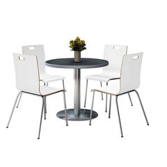 TABLE,GPN, 4 CHAIRS,WHT