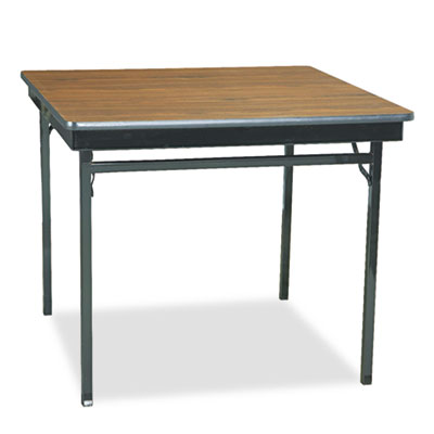 Special Size Folding Table, Square, 36w x 36d x 30h, Walnut/Black Special Size Folding Table, Square, 36w x 36d x 30h, Walnut/Black