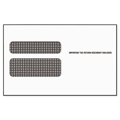 Double Window Tax Form Envelope, Continuous W-2, 5 5/8 x 9 1/2, 24/Pack
