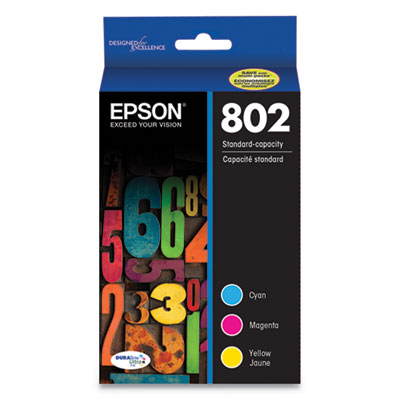 T802520-S (802) DURABrite Ultra Ink, 650 Page-Yield, Cyan/Magenta/Yellow