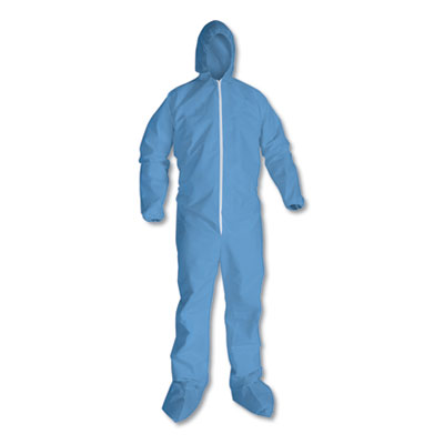 A65 Zipper Front Hood and Boot Flame-Resistant Coveralls, Elastic Wrist and Ankles, 3X-Large, Blue, 21/Carton A65 Zipper Front Hood and Boot Flame-Resistant Coveralls, Elastic Wrist and Ankles, 3X-Large, Blue, 21/Carton