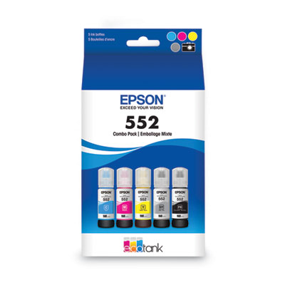 T552920S (T552) Claria High-Yield Ink, 70 mL, Black/Cyan/Gray/Magenta/Yellow, 5/Pack