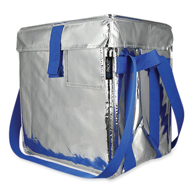 Fresh Eco Freeze Tote, 13.5 x 9 x 13, Silver/Blue, 4/Carton Fresh Eco Freeze Tote, 13.5 x 9 x 13, Silver/Blue, 4/Carton