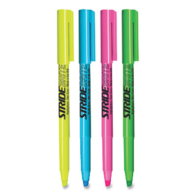 StrideBrite Stick Highlighters, Assorted Ink Colors, Chisel Tip, Assorted Barrel Colors, 24/Pack StrideBrite Stick Highlighters, Assorted Ink Colors, Chisel Tip, Assorted Barrel Colors, 24/Pack