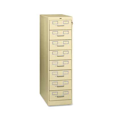 Eight-Drawer Multimedia/Card File Cabinet, Putty, 15 Eight-Drawer Multimedia/Card File Cabinet, Putty, 15